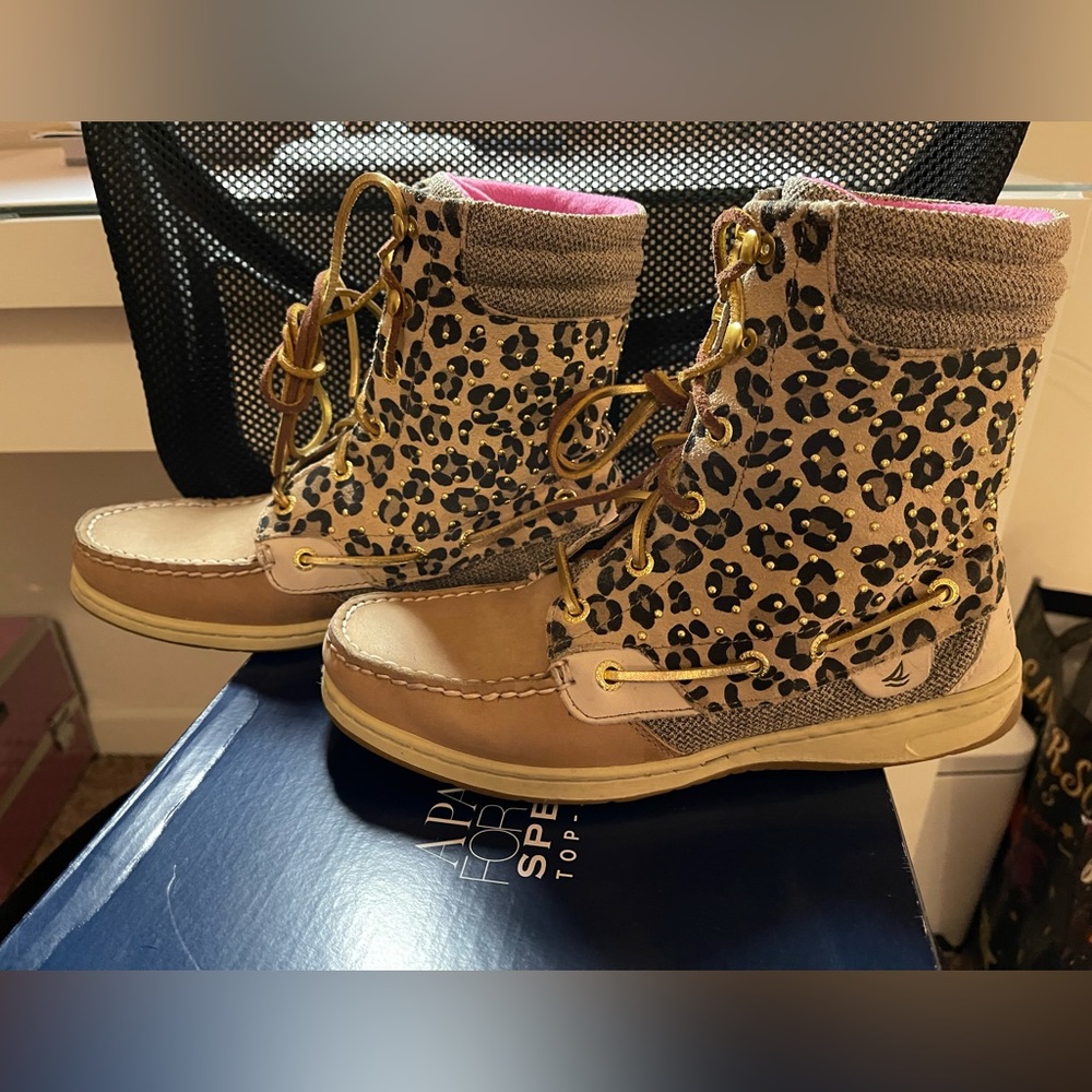 Sperry Cheetah Boots